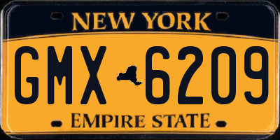 NY license plate GMX6209