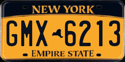 NY license plate GMX6213