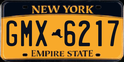 NY license plate GMX6217