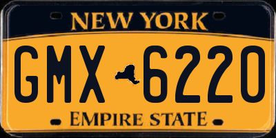 NY license plate GMX6220