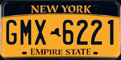 NY license plate GMX6221
