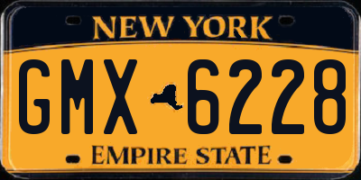 NY license plate GMX6228
