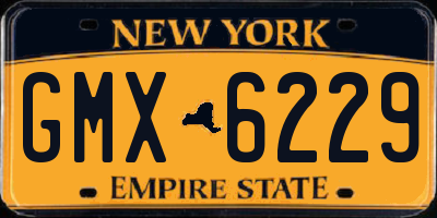 NY license plate GMX6229