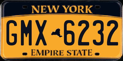 NY license plate GMX6232