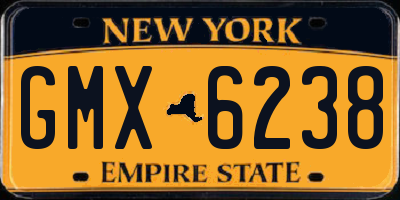 NY license plate GMX6238