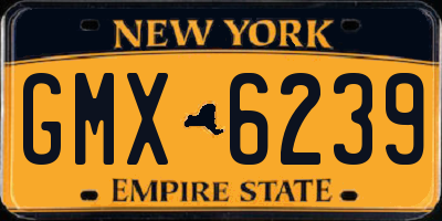 NY license plate GMX6239