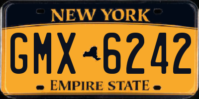 NY license plate GMX6242