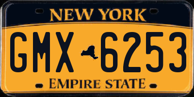 NY license plate GMX6253