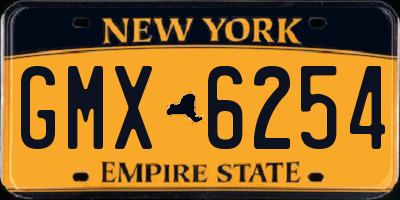 NY license plate GMX6254