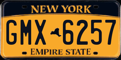 NY license plate GMX6257