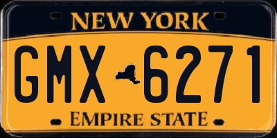 NY license plate GMX6271