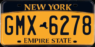 NY license plate GMX6278