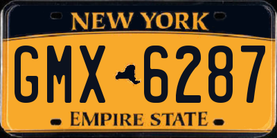 NY license plate GMX6287