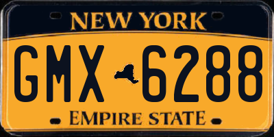 NY license plate GMX6288