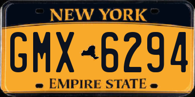 NY license plate GMX6294