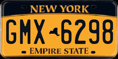 NY license plate GMX6298