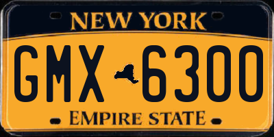 NY license plate GMX6300