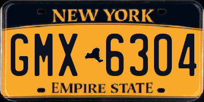 NY license plate GMX6304
