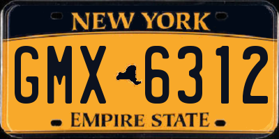 NY license plate GMX6312
