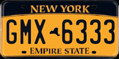 NY license plate GMX6333