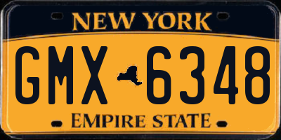 NY license plate GMX6348