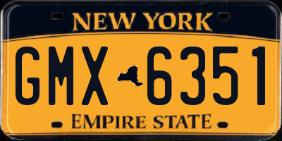 NY license plate GMX6351