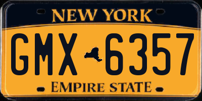 NY license plate GMX6357