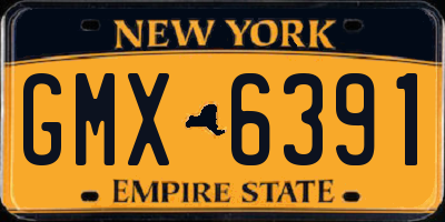 NY license plate GMX6391