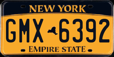NY license plate GMX6392