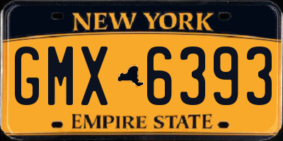 NY license plate GMX6393