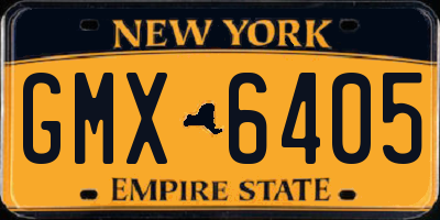 NY license plate GMX6405