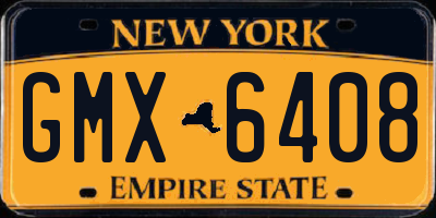 NY license plate GMX6408