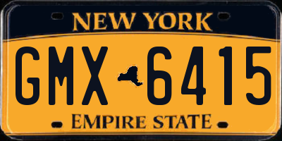 NY license plate GMX6415