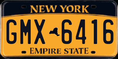 NY license plate GMX6416