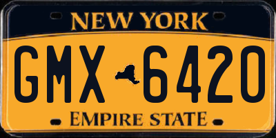 NY license plate GMX6420