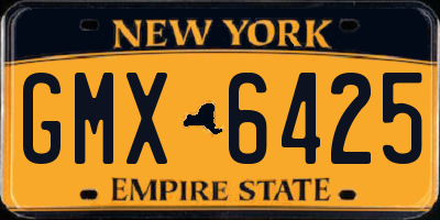 NY license plate GMX6425