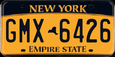 NY license plate GMX6426