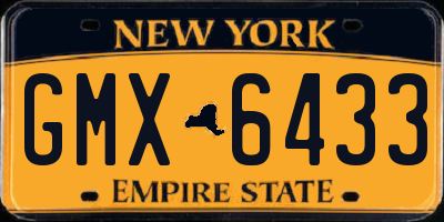 NY license plate GMX6433