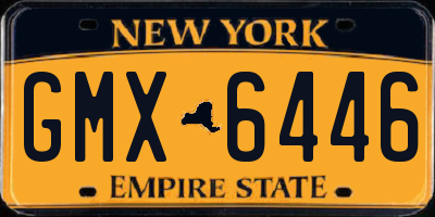 NY license plate GMX6446