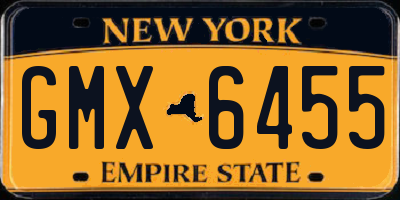 NY license plate GMX6455