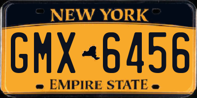 NY license plate GMX6456