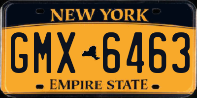 NY license plate GMX6463