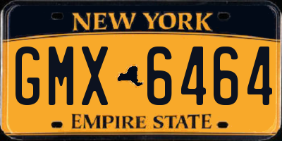 NY license plate GMX6464