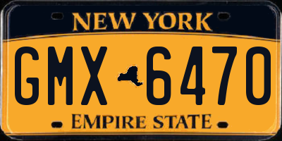 NY license plate GMX6470