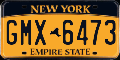 NY license plate GMX6473