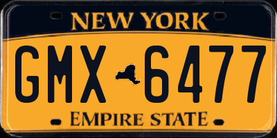 NY license plate GMX6477