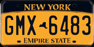 NY license plate GMX6483