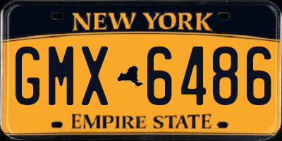 NY license plate GMX6486