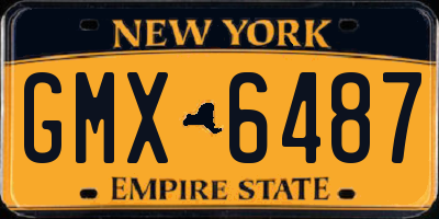 NY license plate GMX6487