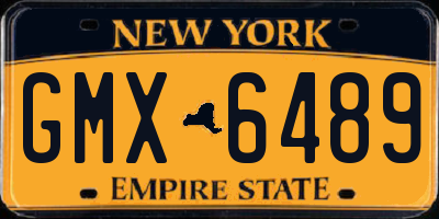 NY license plate GMX6489